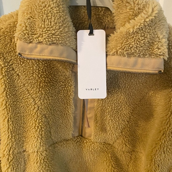 Like New! Varley Appleton Sherpa Quarter Zip Up Jacket Mustard Gold XS - Picture 7 of 8